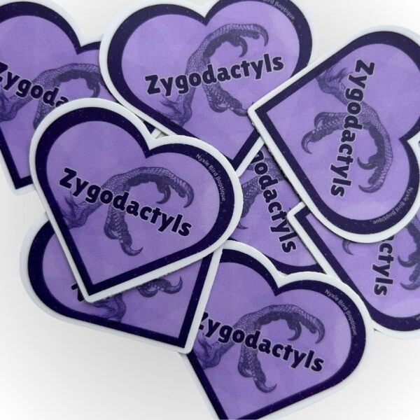 zygodactyls heart sticker