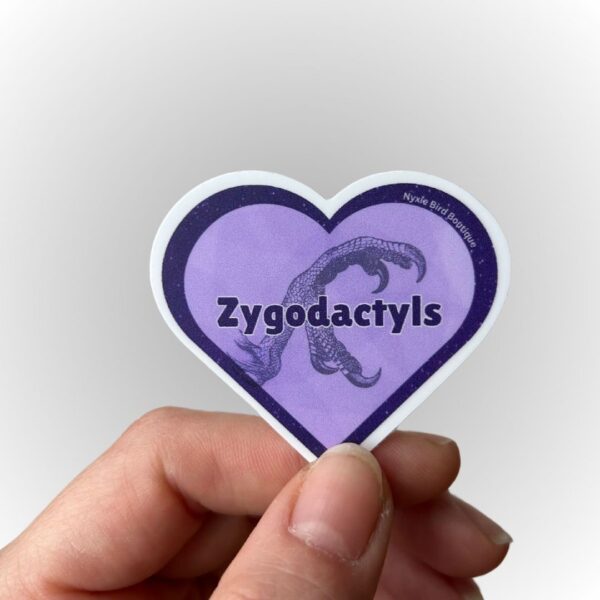 zygodactyls heart sticker